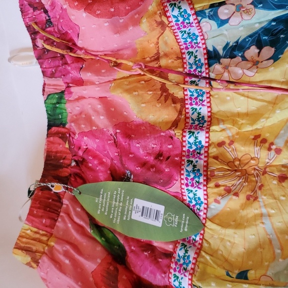 Farm Rio Mixed Garden Maxi Skirt Size  L (NWT) - Picture 5 of 7